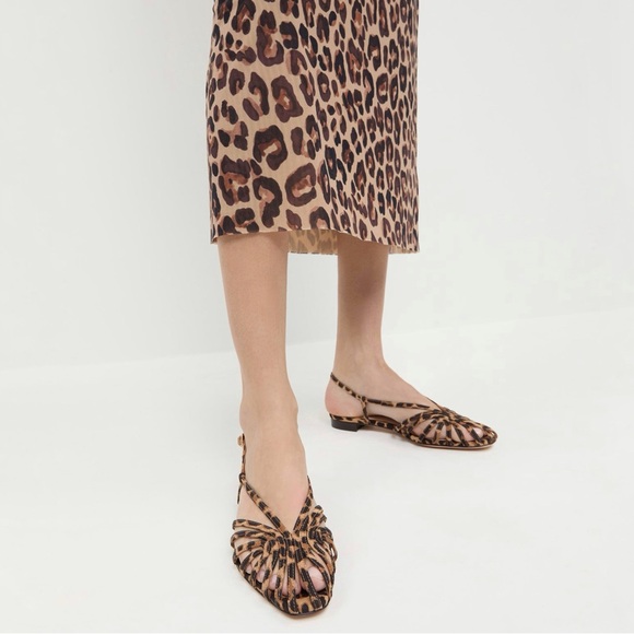 Loeffler Randall Devon Leopard Slingback Sandal Size 7 - Picture 2 of 9